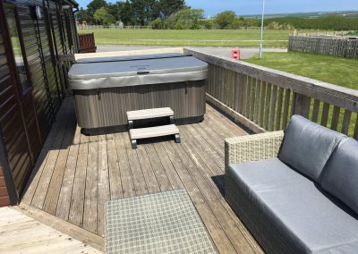 Hot tub and decking area
