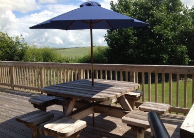 Relax on the decking area
